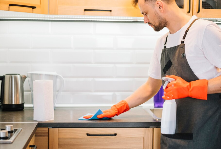 Simple tips on how to remove hard water deposits include regularly wiping down surfaces with a microfiber cloth.